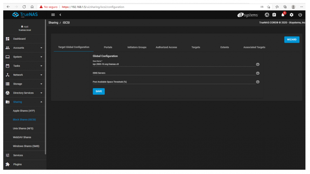 Crear una Lun en TrueNAS por ISCSI y presentarlo a un ESX – CompluTIC ...